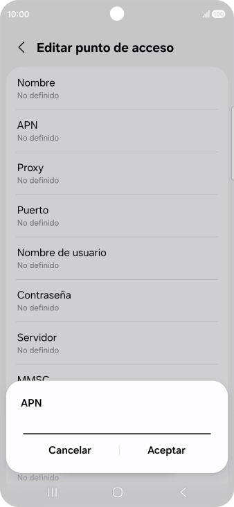Introduce airtelwap.es y pulsa Aceptar.