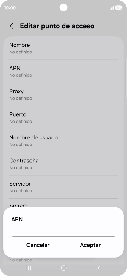 Introduce airtelwap.es y pulsa Aceptar.