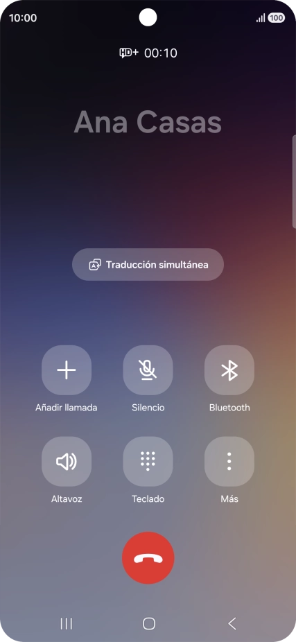 Pulsa Traducción simultánea.