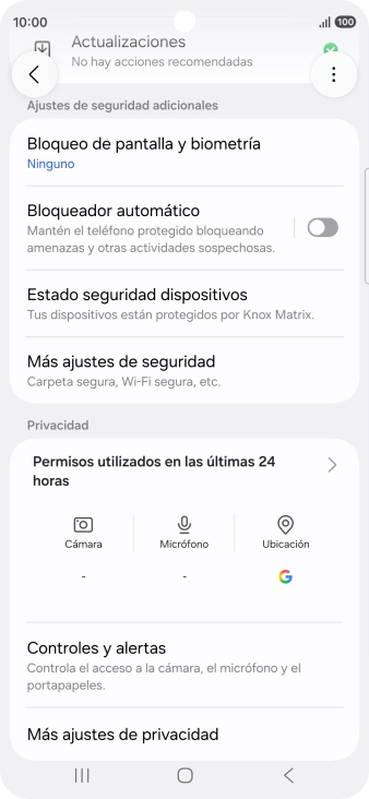 Pulsa Más ajustes de seguridad.