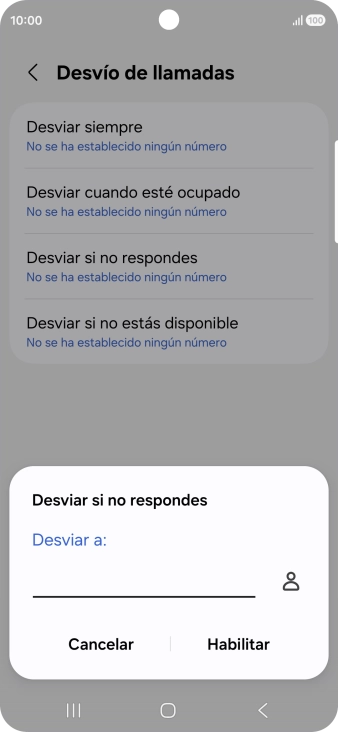 Introduce +34600132000 y pulsa Habilitar.