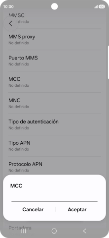 Introduce 214 y pulsa Aceptar.