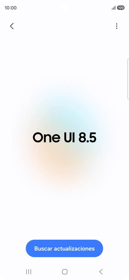 Pulsa Buscar actualizaciones. Si hay una versión de software nueva disponible, aparecerá ahora en la pantalla. Sigue las indicaciones de la pantalla para actualizar el software del teléfono.