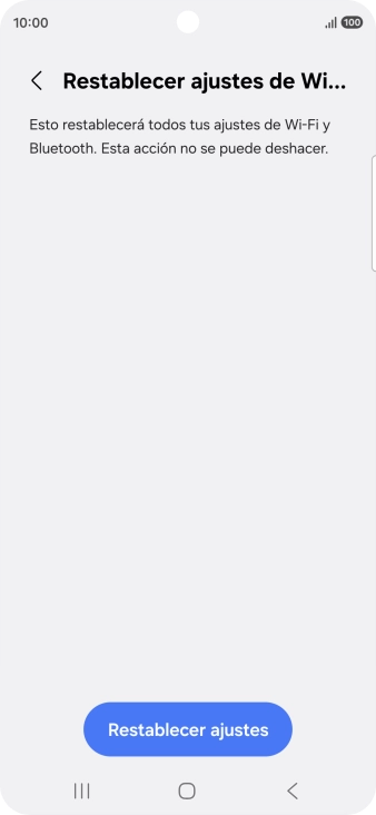 Pulsa Restablecer ajustes.