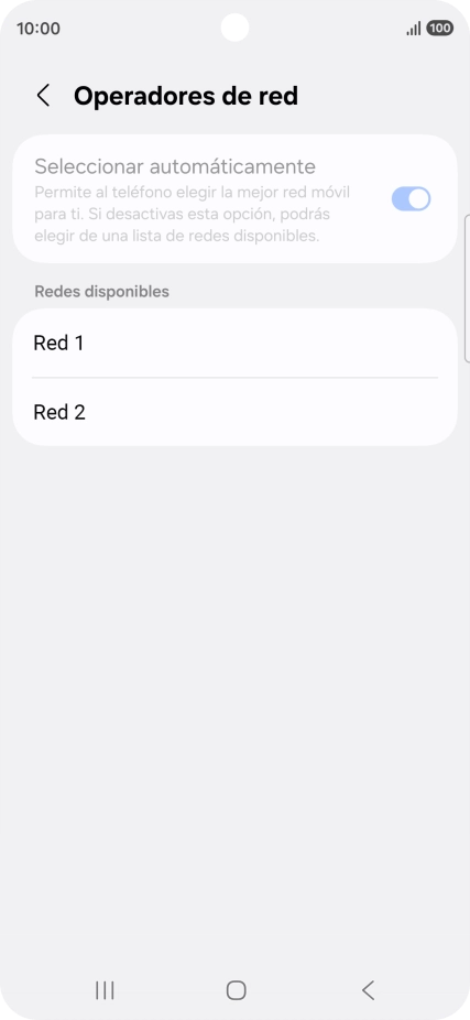 Pulsa la red deseada.