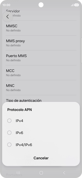 Pulsa IPv4/IPv6.