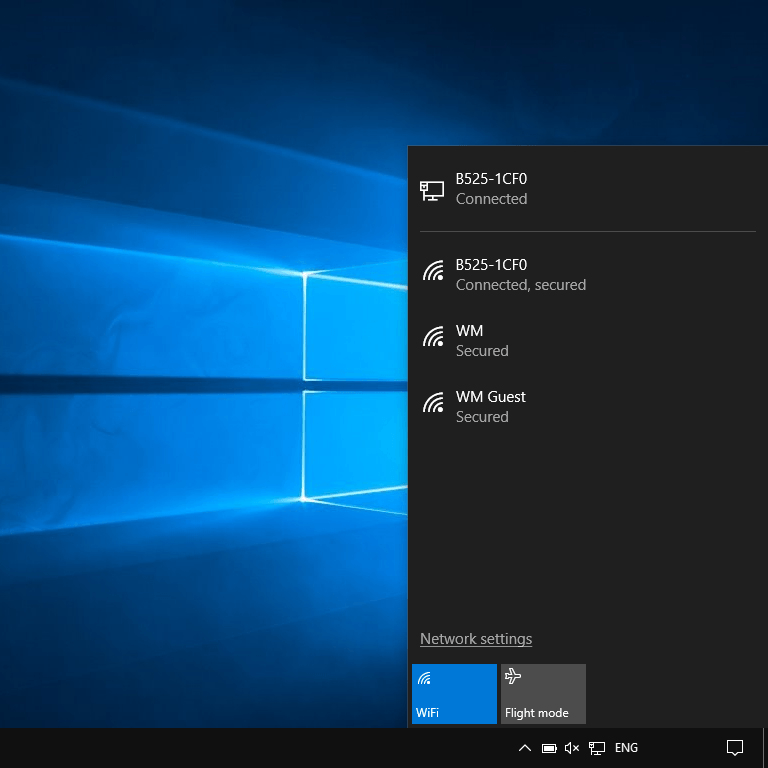 Click the required network.