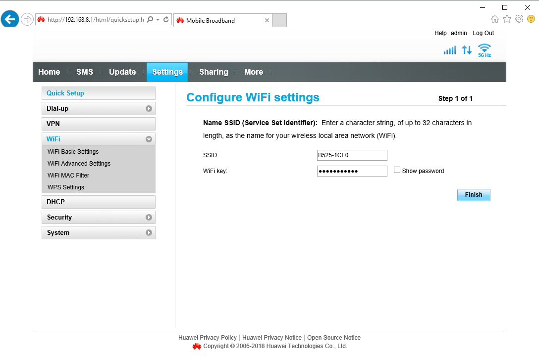 Click WiFi Advanced Settings.