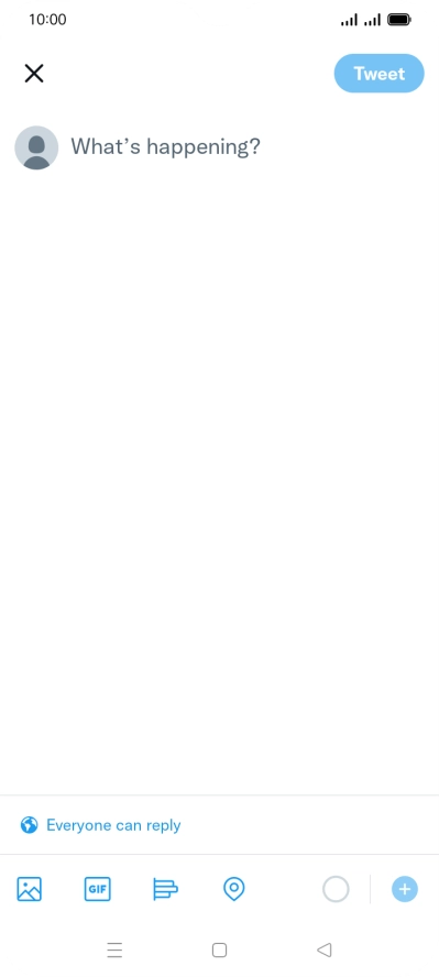 Press the text input field.