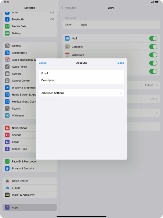 Press Advanced Settings.