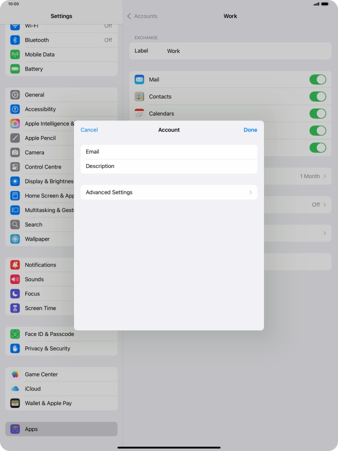 Press Advanced Settings.