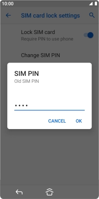 Key in your current PIN and press OK.