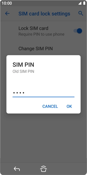 Key in your current PIN and press OK.