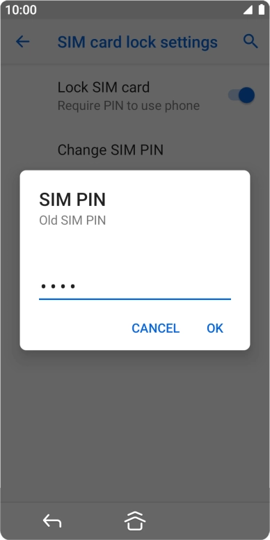 Key in your current PIN and press OK.