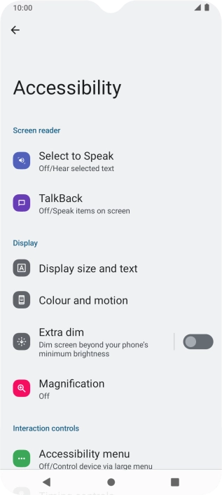 Press the required category below 