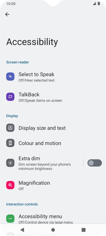 Press the required category below 