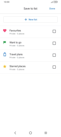Press the required setting.