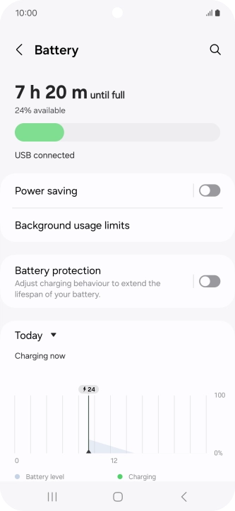 Press Battery protection.