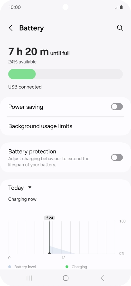 Press Battery protection.