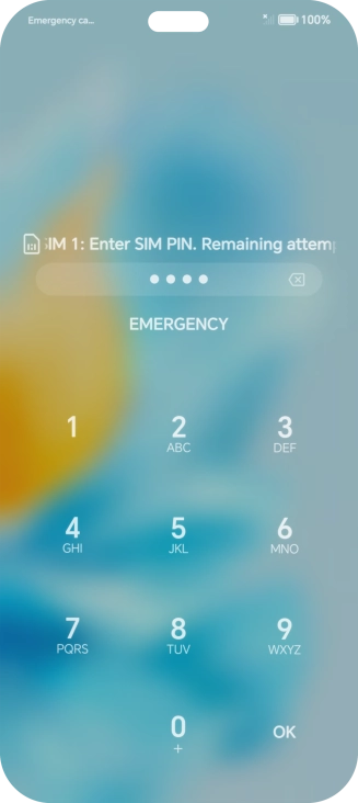 If your SIM is locked, key in your PIN and press OK.