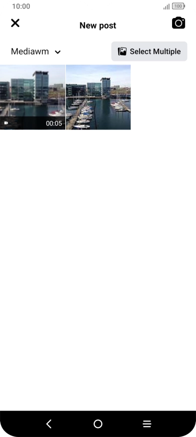 Press the required picture or video clip.
