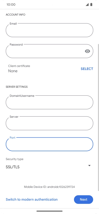 Press the drop down list below 