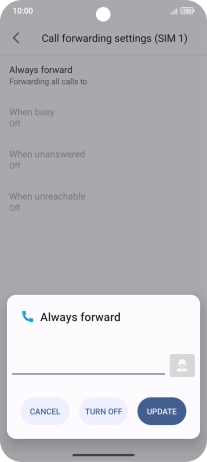 Press TURN OFF.