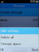 Select SMS settings.