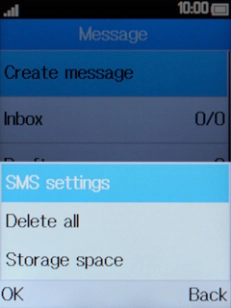 Select SMS settings.