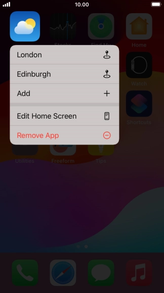 Press Remove App.