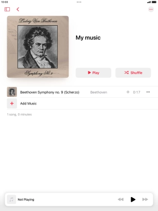 Press the song title.