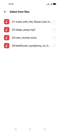 Press the required ring tones to hear them.