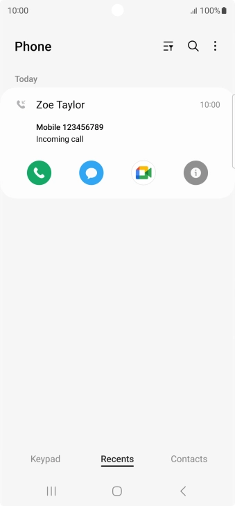Press the info icon.