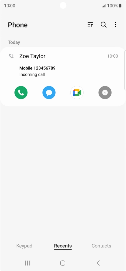 Press the info icon.