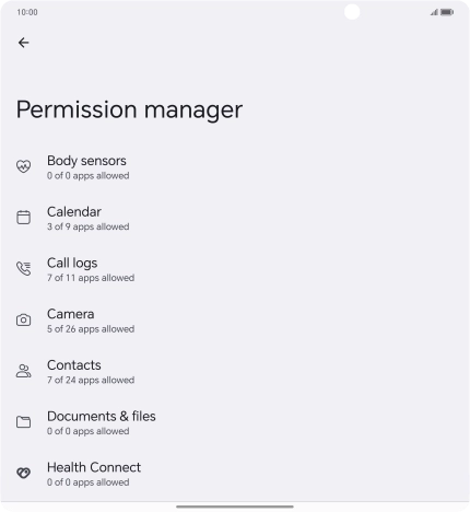 Press the required category.
