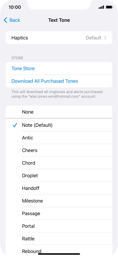 Press the required message tones to hear them.