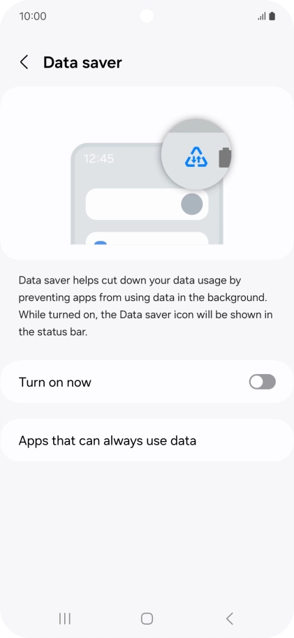 Press the indicator next to 