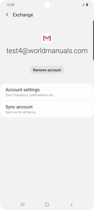 Press Account settings.