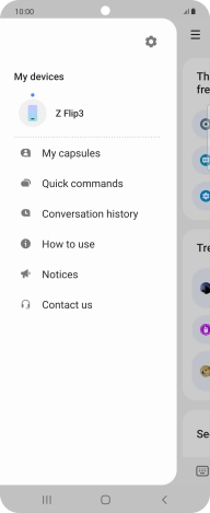 Press the settings icon.