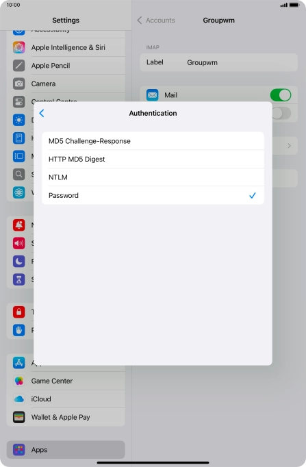 Press Password.
