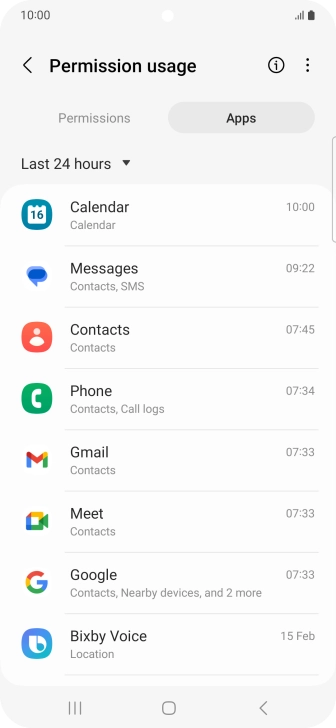 Press the drop down list.