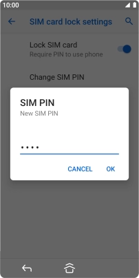 Key in a new four-digit PIN and press OK.