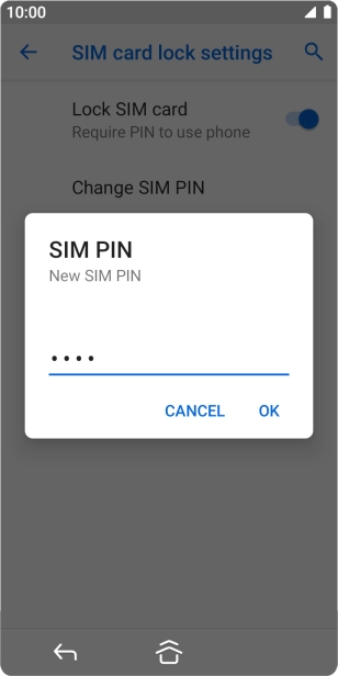 Key in a new four-digit PIN and press OK.