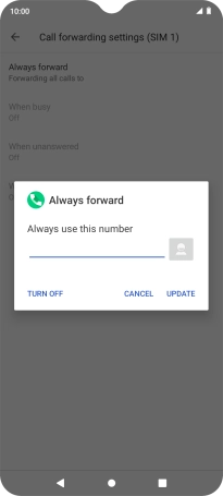 Press TURN OFF.
