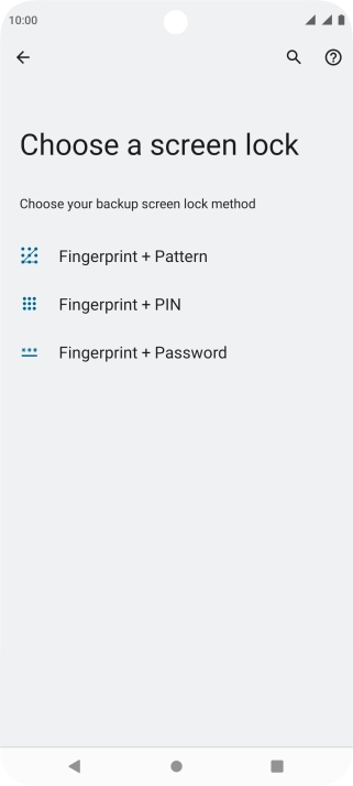 Press the required phone lock code and follow the instructions on the screen to create an additional phone lock code.