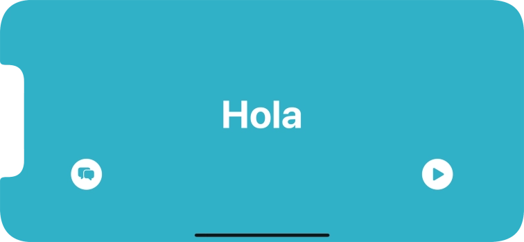 Press the split view icon to go back to display of both languages.