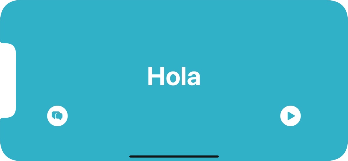 Press the split view icon to go back to display of both languages.