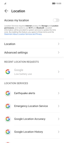 Press the indicator next to 