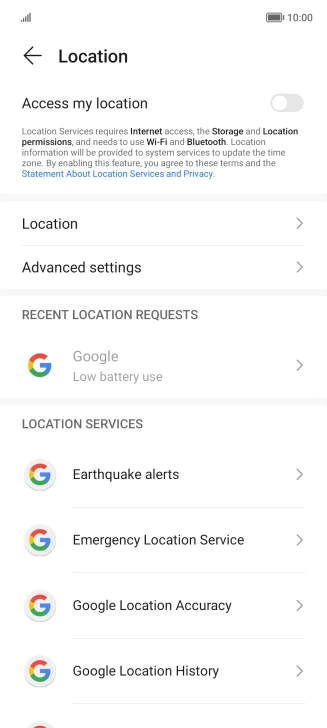 Press the indicator next to 