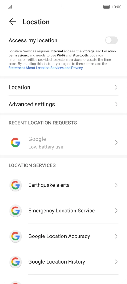 Press the indicator next to 
